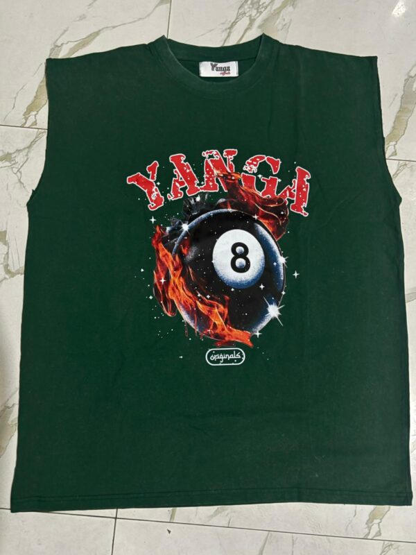 YO BEHIND THE 8 ARMLESS TEE (GREEN)