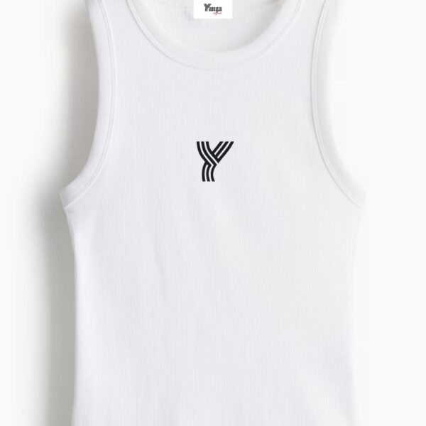 White YO Logo TankTop
